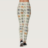 Elephant kleurrijk dierenpatroon hedendaags leggings (Achterkant)