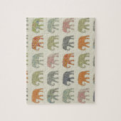 Elephant kleurrijk dierenpatroon hedendaags legpuzzel (Verticaal)
