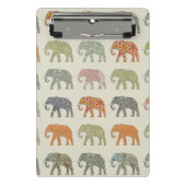 Elephant kleurrijk dierenpatroon hedendaags mini klembord (Voorkant)