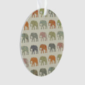 Elephant kleurrijk dierenpatroon hedendaags ornament (voorkant)