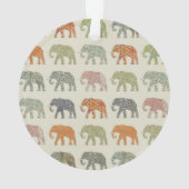 Elephant kleurrijk dierenpatroon hedendaags ornament (achterkant)