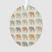 Elephant kleurrijk dierenpatroon hedendaags ornament (voorkant)