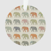 Elephant kleurrijk dierenpatroon hedendaags ornament (voorkant)