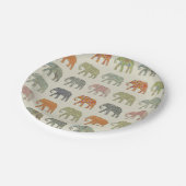 Elephant kleurrijk dierenpatroon hedendaags papieren bordje (Gekanteld)