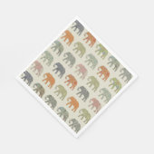 Elephant kleurrijk dierenpatroon hedendaags servet (Hoek)