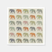 Elephant kleurrijk dierenpatroon hedendaags servetten (Voorkant)
