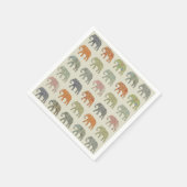 Elephant kleurrijk dierenpatroon hedendaags servetten (Hoek)
