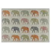 Elephant kleurrijk dierenpatroon hedendaags snijplank (Voorkant)