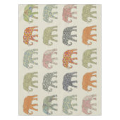 Elephant kleurrijk dierenpatroon hedendaags tafelkleed (Voorkant)