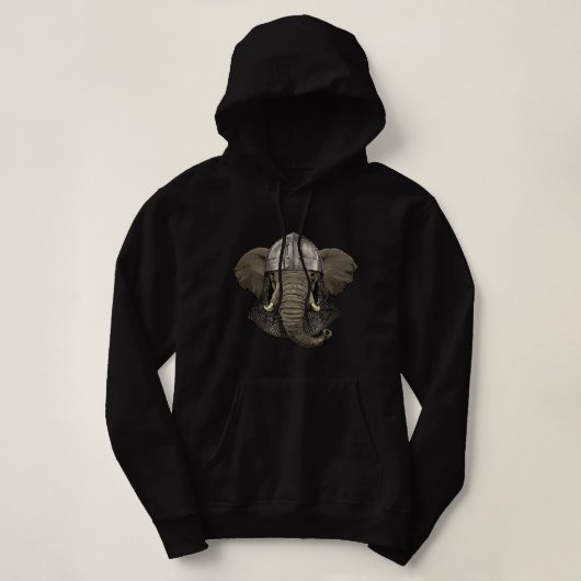 Elephant Knight Warrior Elephant Safari Animal Lov Hoodie (Design voorkant)
