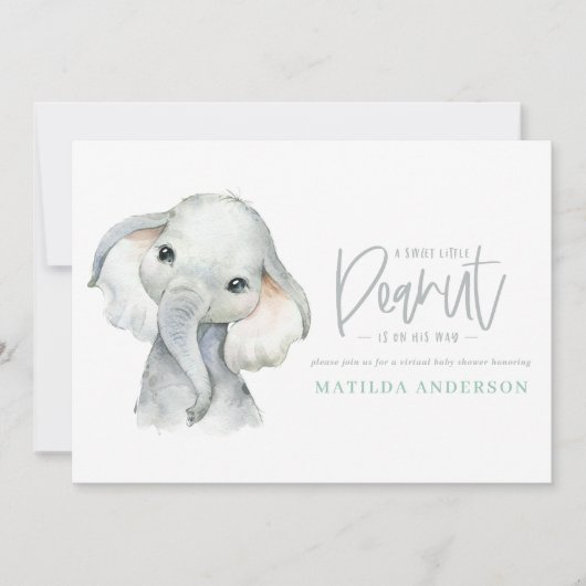 Elephant knul virtual baby shower party (Voorkant)