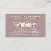 ELEPHANT KOALA SLOTH RABBIT BABY ANIMAAL PINK VISITEKAARTJE (Achterkant)