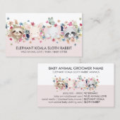 ELEPHANT KOALA SLOTH RABBIT BABY ANIMAL'S VISITEKAARTJE (Voorkant / Achterkant)
