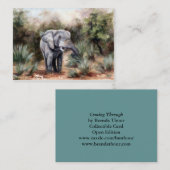 Elephant komt door Artcard Visitekaartje (Voorkant / Achterkant)