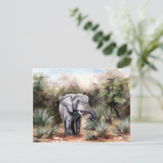 Elephant komt door Briefkaart (Staand voorkant)
