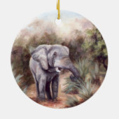 Elephant komt door siermiddel keramisch ornament (Achterkant)