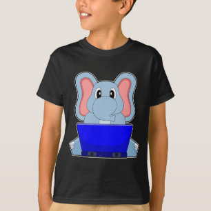 Elephant-laptop T-shirt