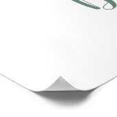 Elephant Leaf Lijst Welcome Boy Baby shower Poster (Hoek)