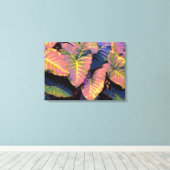 Elephant Leaves in Tropische Pastels Canvas Afdruk (Insitu (Houten vloer))