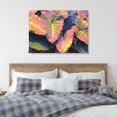 Elephant Leaves in Tropische Pastels Canvas Afdruk (Insitu (Slaapkamer))