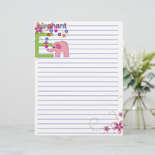 Elephant Letter E (Staand voorkant)