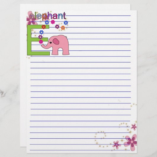 Elephant Letter E (Voorkant / Achterkant)