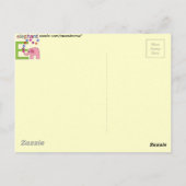 Elephant Letter E Briefkaart (Achterkant)