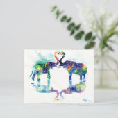 Elephant-liefde Briefkaart (Staand voorkant)