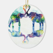 Elephant-liefde Keramisch Ornament (Links)