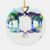 Elephant-liefde Keramisch Ornament (Achterkant)
