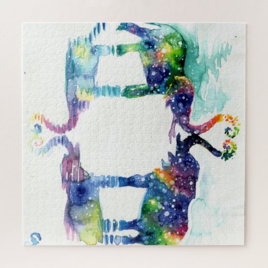 Elephant-liefde Legpuzzel (Horizontaal)