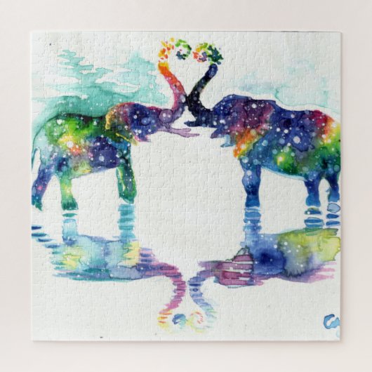 Elephant-liefde Legpuzzel (Verticaal)