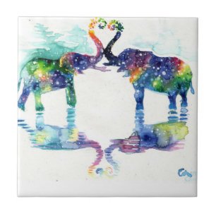 Elephant-liefde Tegeltje
