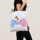 Elephant-liefde Tote Bag (Dichtbij)