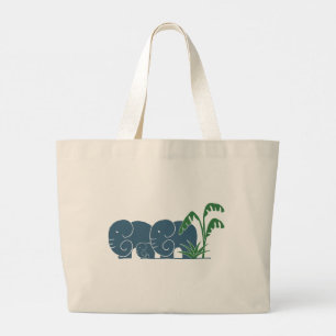 Elephant Life signature reuzentas Grote Tote Bag