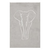 Elephant Line Art | Minimalistisch Safari-Poster Perfect Poster (Voorkant)