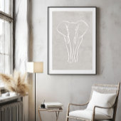 Elephant Line Art | Minimalistisch Safari-Poster Perfect Poster