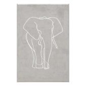 Elephant Line Art | Minimalistisch Safari-Poster Perfect Poster (Voorkant)