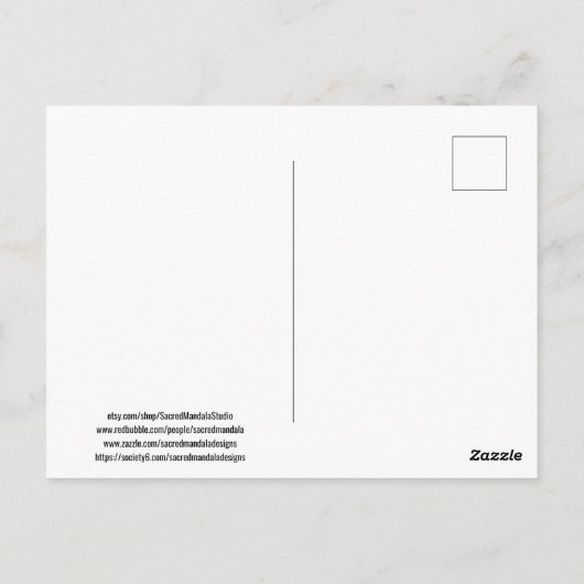 Elephant Line Tekening Briefkaart (Achterkant)