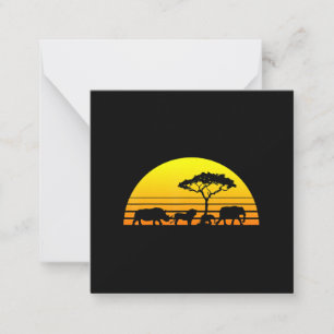 Elephant Lion Rhino    Voor Rhino Lover Notitiekaartje