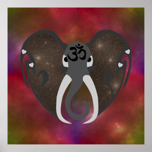 Elephant Listening to the Cosmos Poster (Voorkant)