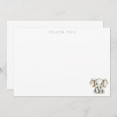 Elephant Little Peanut Baby Shower Bedankkaart (Voorkant / Achterkant)