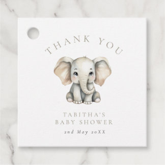 Elephant Little Peanut Baby Shower Thank You Bedankjes Labels