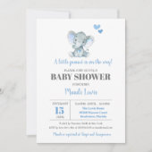 Elephant Little Peanut Boy Baby shower Kaart (Voorkant)