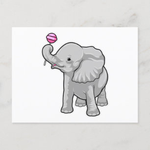 Elephant Lollipop Briefkaart