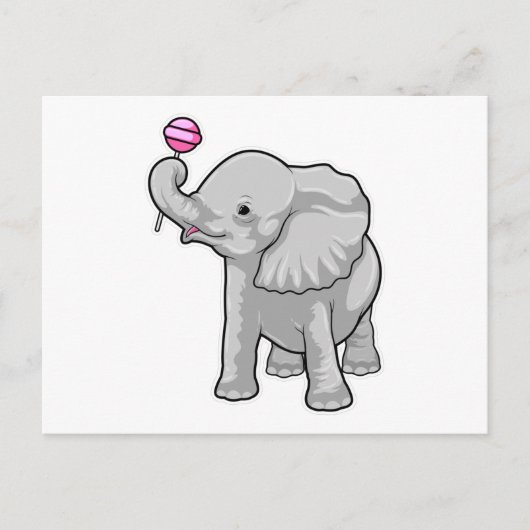 Elephant Lollipop Briefkaart (Voorkant)