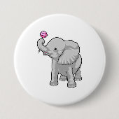 Elephant Lollipop Ronde Button 7,6 Cm (Voorkant)