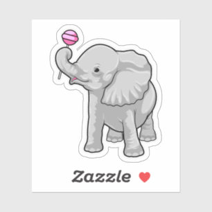 Elephant Lollipop Sticker