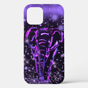 Elephant loopt op Sterrennacht Paars roze Case-Mate iPhone Case