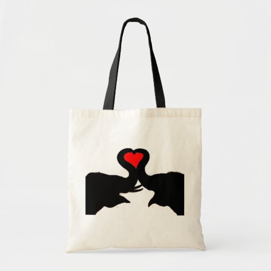 Elephant love bag tote bag (Voorkant)